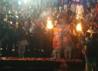 जिला प्रशासन का गंगा पूजन गेगासो गंगा तट पर विशाल गंगा पूजन का आयोजन