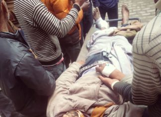 काम करते वक़्त लिंटर गिरने से युवक गम्भीर रूप से घायल