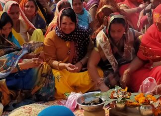 351 सुहागिन महिलाओं ने ग्रहण किया प्रसाद,विशाल भोज