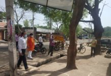 नगर को कोरोना वायरस से बचाने के लिए किया गया सेनेटाइज़