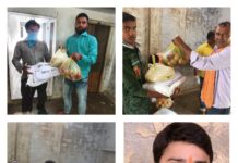 जरूरतमंदों को दी गई राहत सामग्री
