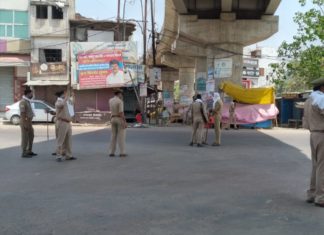 लाक डाउन के चलते उलंघन करने वालो पर पुलिस ने चलाया सघन चेकिंग अभियान