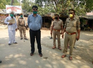 उपजिलाधकारी तिलोई ने क्षेत्र मे किया भम्रण, मास्क लगाकर ही निकलने की लोगो से करी अपील