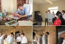 जिलाधिकारी ने ट्रामा सेन्टर लालगंज, गेहूॅ क्रय केन्द्र लालगंज एवं सगरा सुन्दरपुर का किया निरीक्षण
