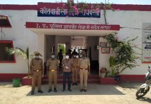 पुलिस गस्त के दौरान अवैध तमंचे के साथ अभियुक्त को किया गिरफ्तार