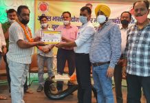 क्षेत्राधिकारी गोपीनाथ सोनी का किया गया सम्मान