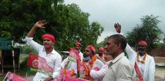 और जब साइकिल रैली का सपाइयों ने किया जोरदार स्वागत
