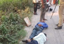 अज्ञात ट्रक व बाइक में भिड़ंत बाइक सवार गम्भीर रूप से घायल