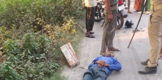 अज्ञात ट्रक व बाइक में भिड़ंत बाइक सवार गम्भीर रूप से घायल
