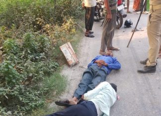 अज्ञात ट्रक व बाइक में भिड़ंत बाइक सवार गम्भीर रूप से घायल