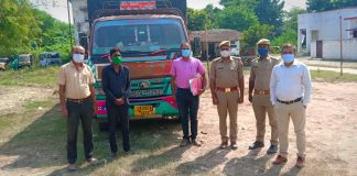 लालगंज पुलिस व नारकोटिक्स टीम के हत्थे चढ़ा अफीम छिलके से लदा डीसीएम ट्रक एक अभियुक्त गिरफ्तार