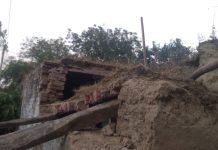 पक्की छत का मलबा गिरने से उसकी चपेट में आये युवक की हुई मौत