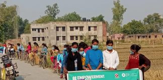 बेटियों ने महिला हिंसा भेदभाव के विरोध में निकाली साइकिल रैली