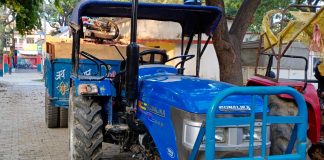 ट्रैक्टर,बाइक में भीषण भिड़ंत बाइक सवार युवक की मौत