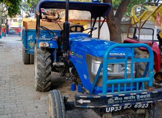 ट्रैक्टर,बाइक में भीषण भिड़ंत बाइक सवार युवक की मौत