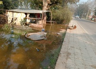 माइनर की पटरी कटने से कई बीघा फसल जलमग्न