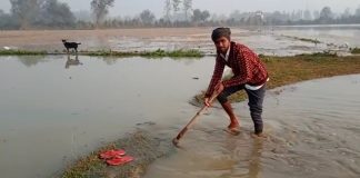 नहर कट जाने से किसानों की गेहूं की फसल हुई जलमग्न ,नाराज किसानों ने सड़क पर किया प्रदर्शन, नहीं पहुंचे जिम्मेदार